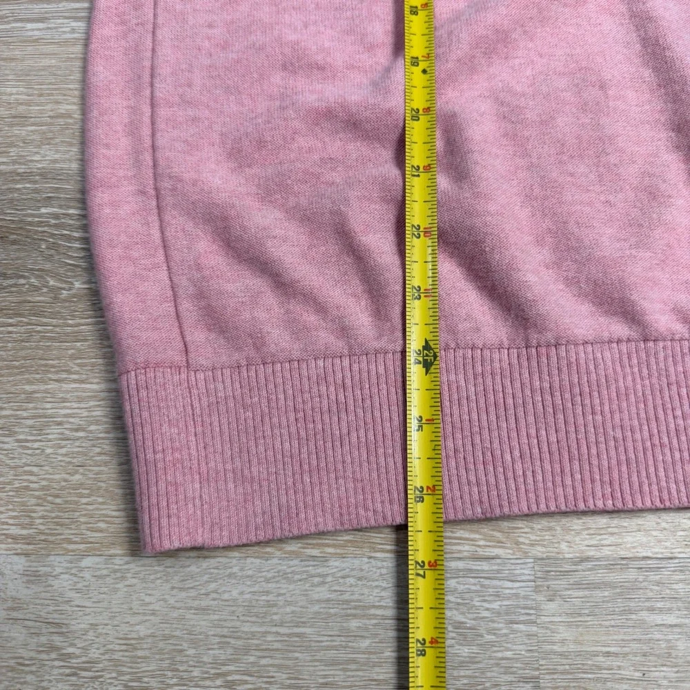 Banana Republic Organic Cotton Crewneck Sweater Mens XL Pink Heather Raglan